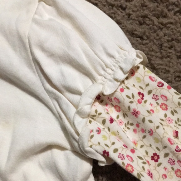 Vintage Gymboree Primrose Cream embroidered floral top sz 9 - Picture 5 of 9